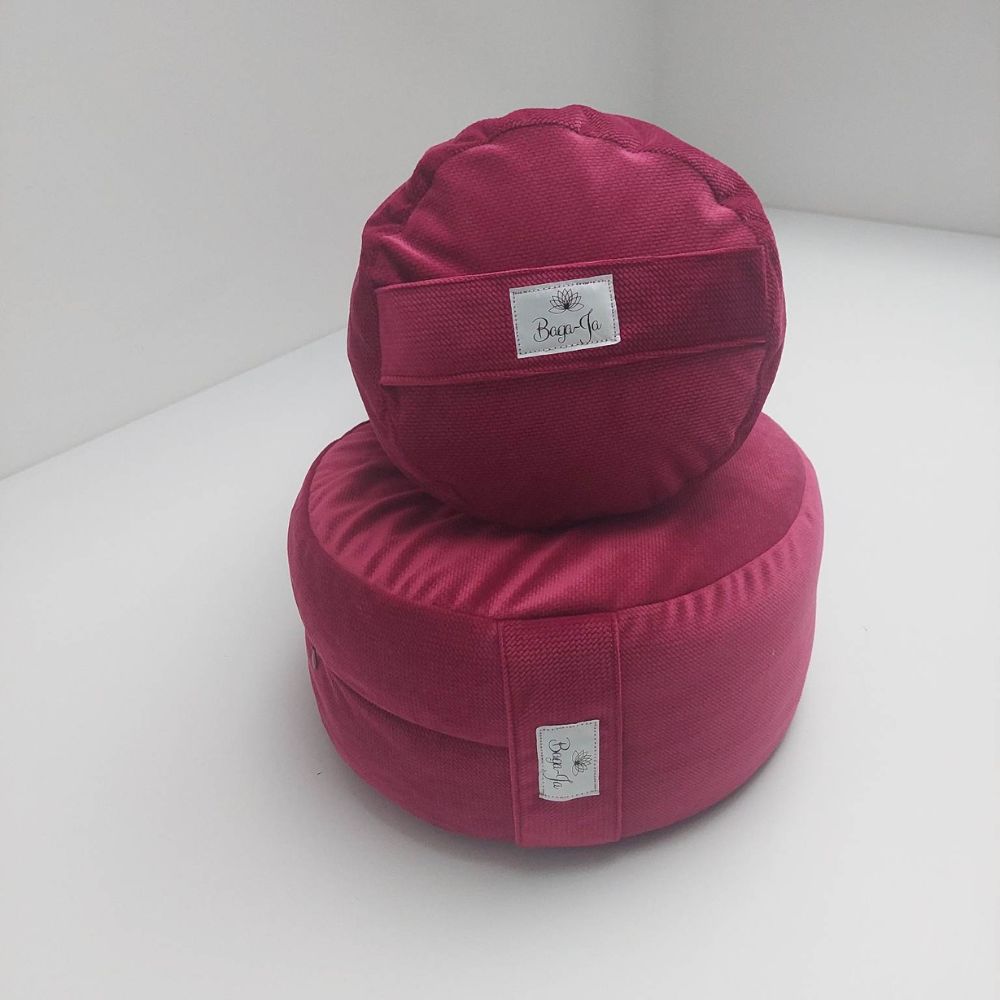 Bolster + poducha Zafu BURGUND - obrazek 4