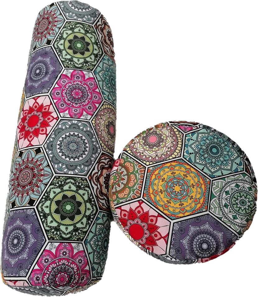Bolster + poducha Zafu + mały wałek HEKSAGON - obrazek 14