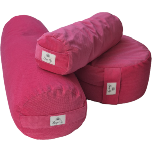 Bolster + poducha Zafu + mały wałek - FUKSJA