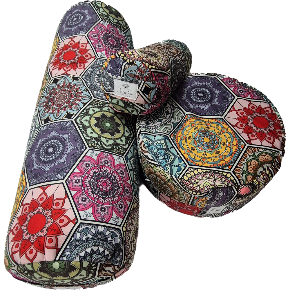 Bolster + poducha Zafu + mały wałek HEKSAGON