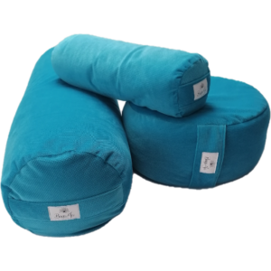 Bolster + poducha Zafu + mały wałek TURKUS