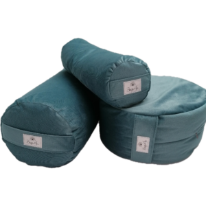 Bolster + poducha Zafu + mały wałek SZMARAGD