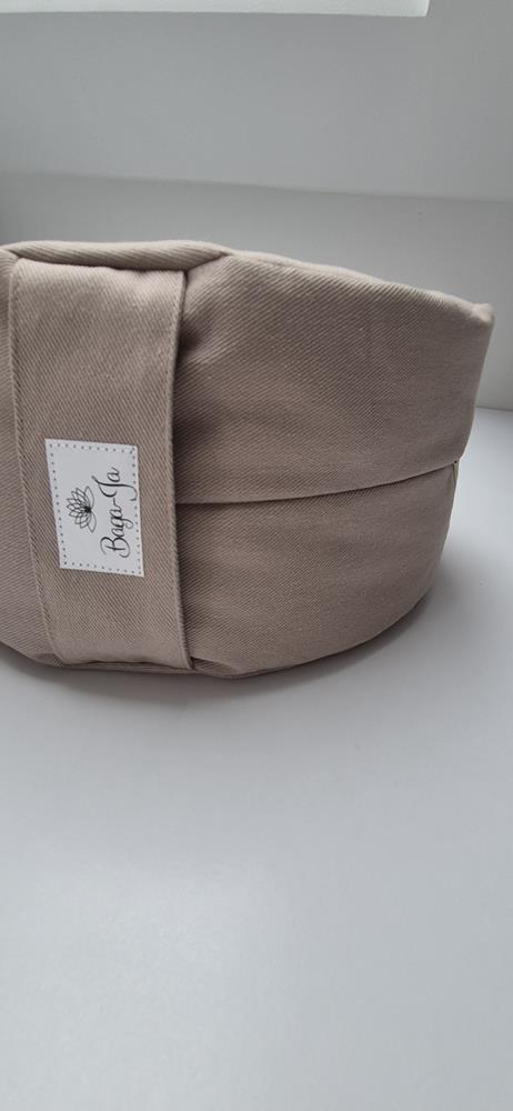Bolster + poducha Zafu Beżowy Bawełna - obrazek 4