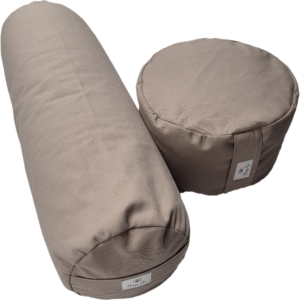 Bolster + poducha Zafu Beżowy Bawełna