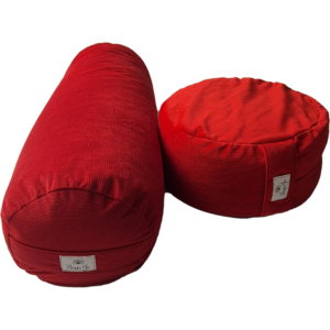 Bolster + poducha Zafu CZERWONY