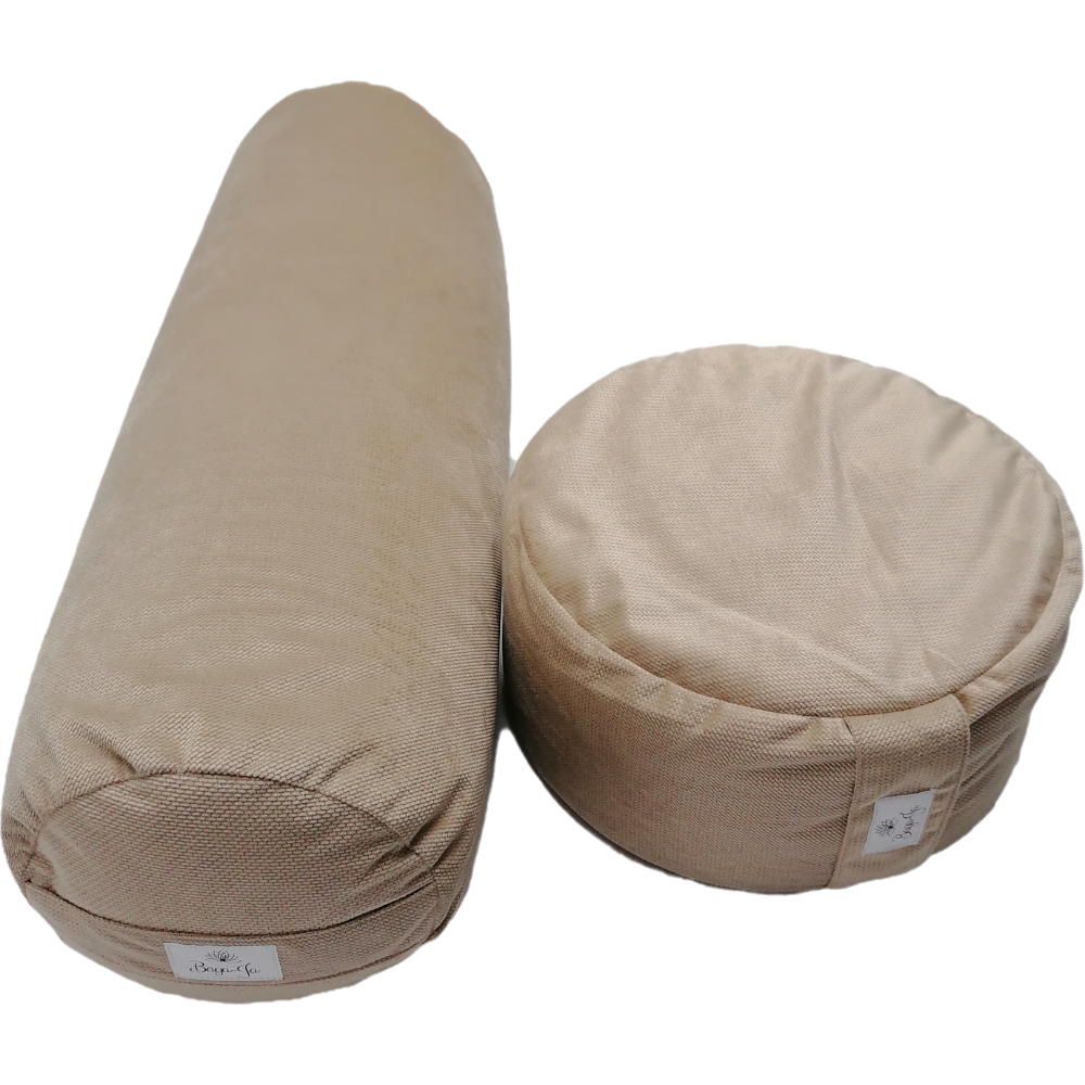 Bolster + poducha Zafu CAPPUCCINO