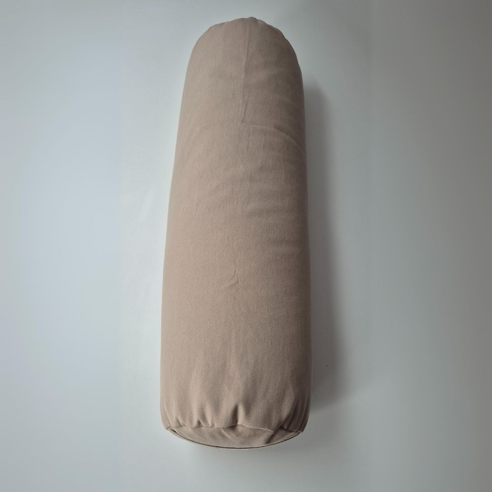 Bolster + poducha Zafu Beżowy Bawełna - obrazek 7