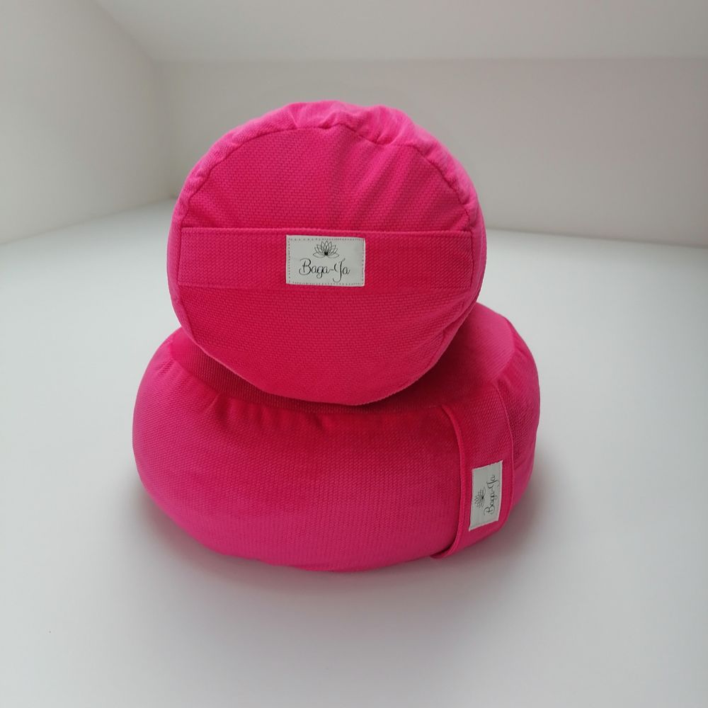 Bolster + poducha Zafu FUKSJA - obrazek 5