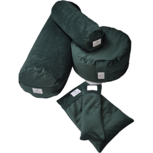 Bolster + poducha Zafu+ mały wałek + termofor+ poduszeczka