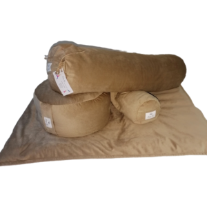 Bolster + poducha Zafu + zabuton +mały wałek CAPPUCCINO