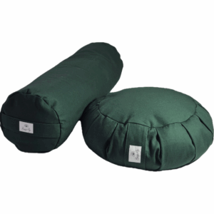 Bolster + poducha Lotos BUTELKOWA ZIELEŃ Bawełna