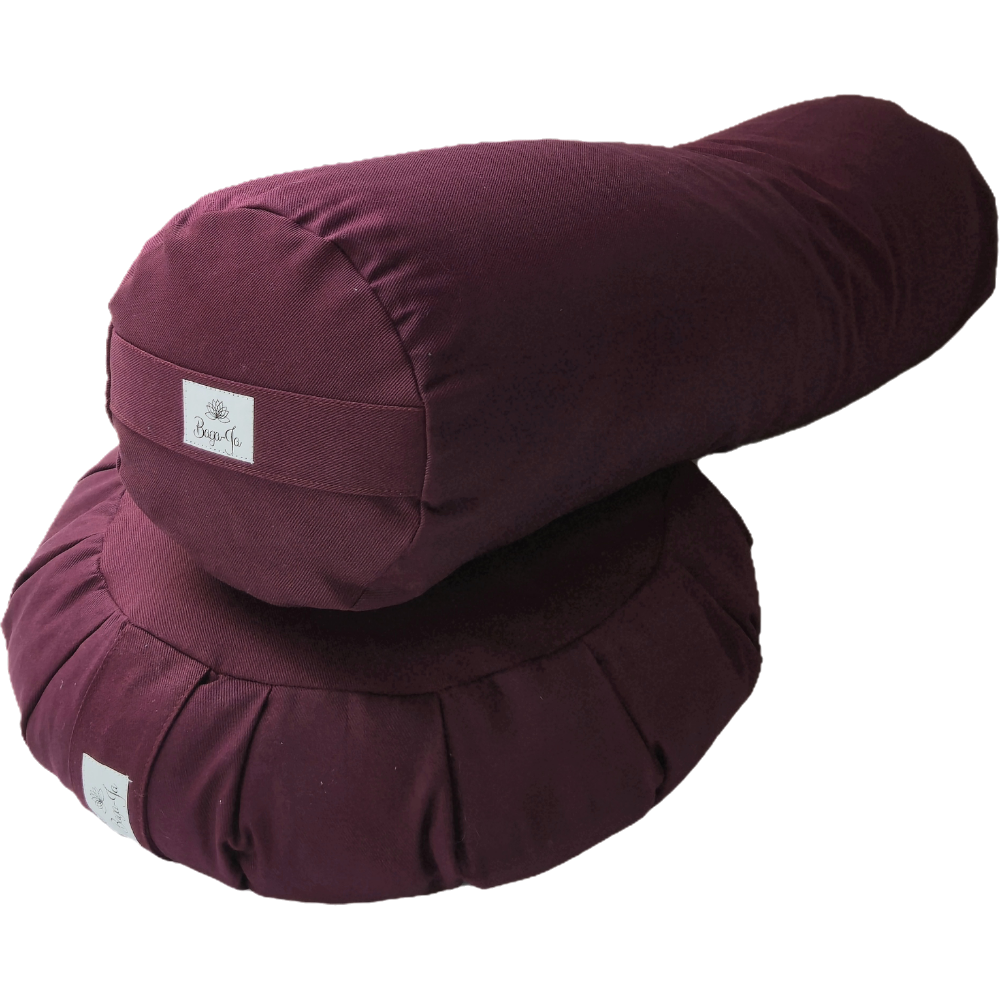 Bolster + poducha Lotos BURGUND Bawełna - obrazek 3